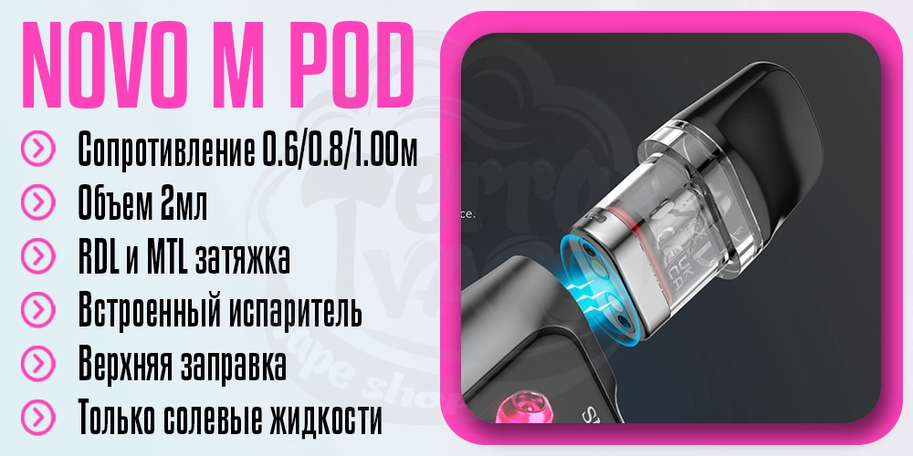 Основные параметры картриджа Novo Pod M